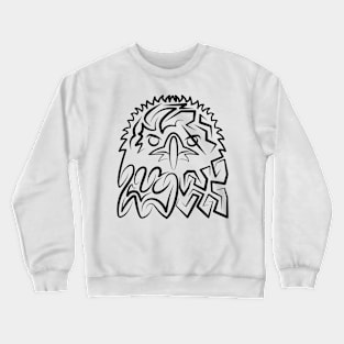 Black and White Tribal Eagle Crewneck Sweatshirt